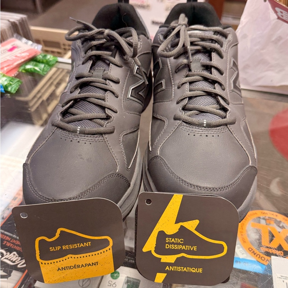New Balance Gray Slip Resistant Athletic Shoes